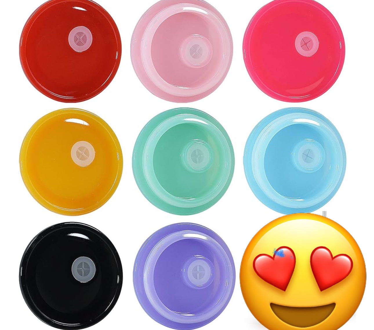 Acrylic colored lid for any 160z glass cup