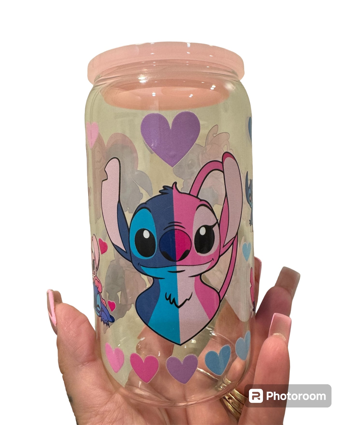 Stitch cup with acrylic lid