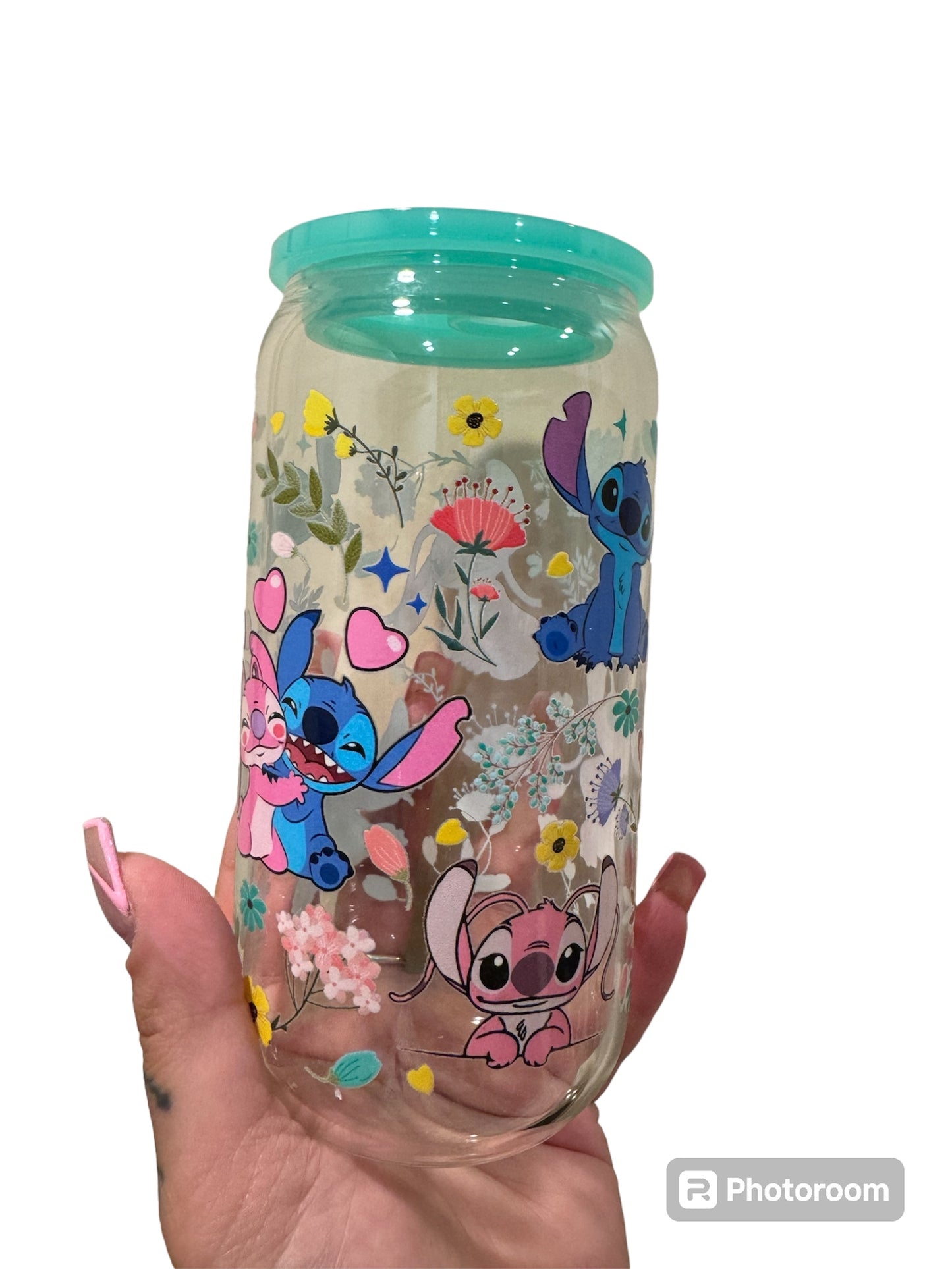 Stitch cup with acrylic lid