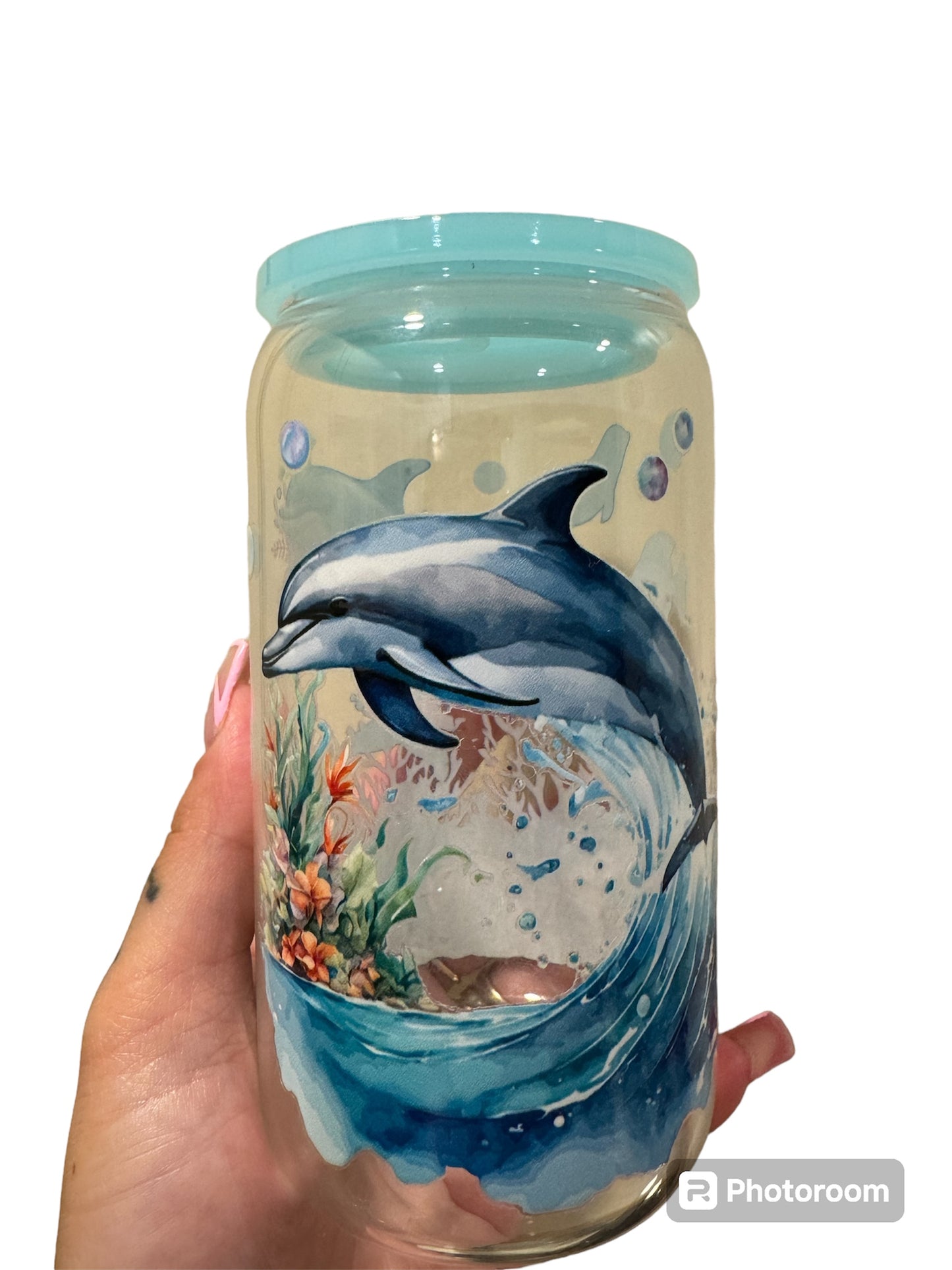Dolphin beach themed cup