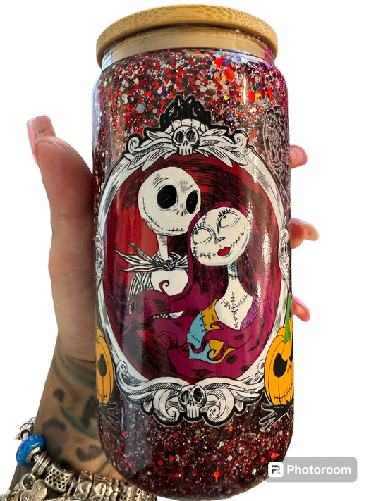 16oz snowglobe nightmare before Christmas cup