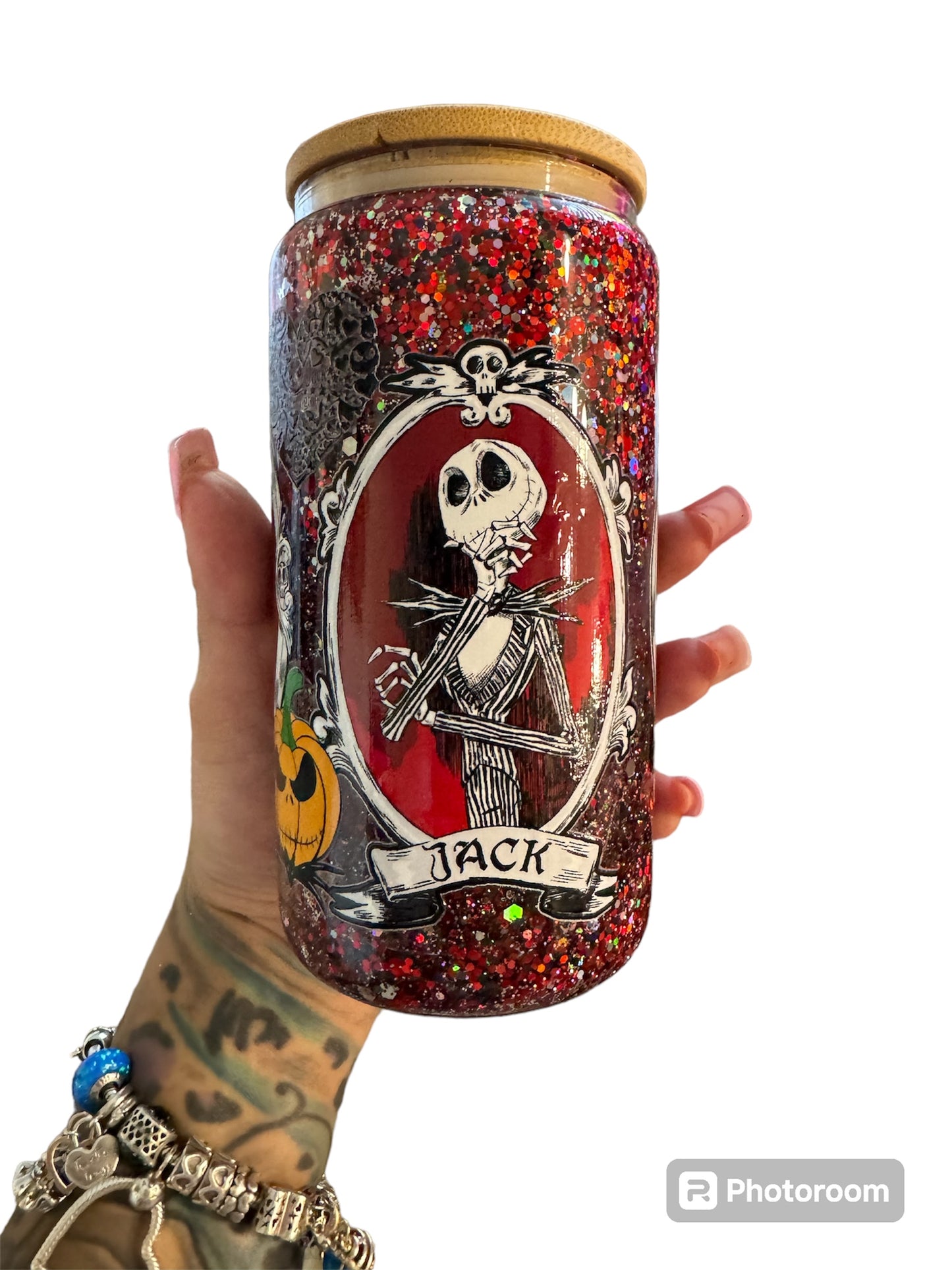 16oz snowglobe nightmare before Christmas cup