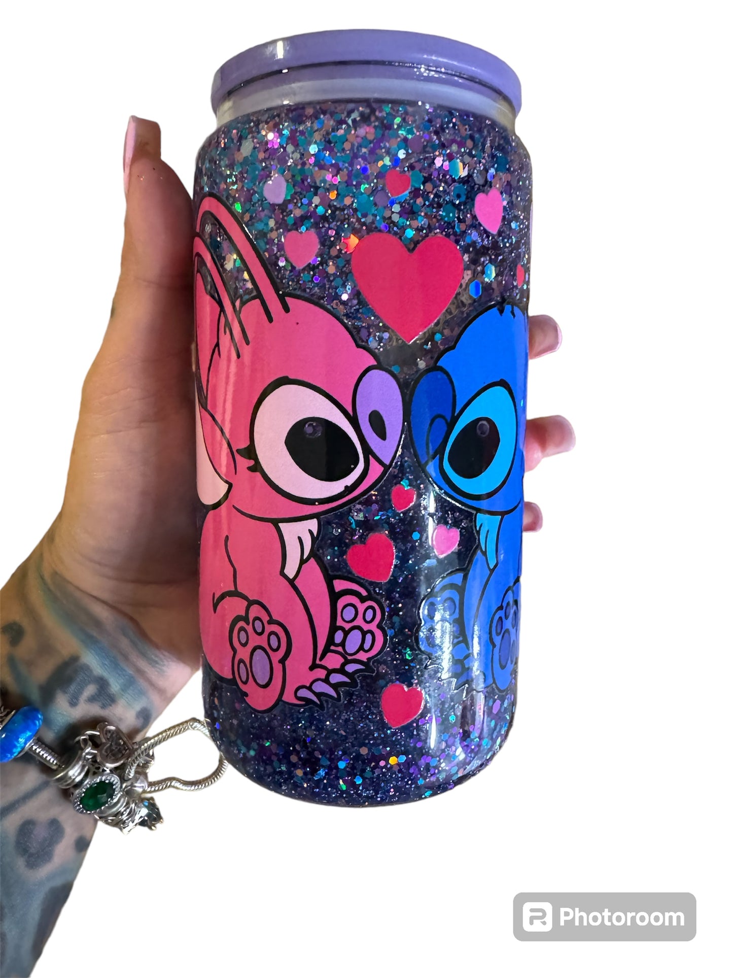 Stitch snowglobe cup