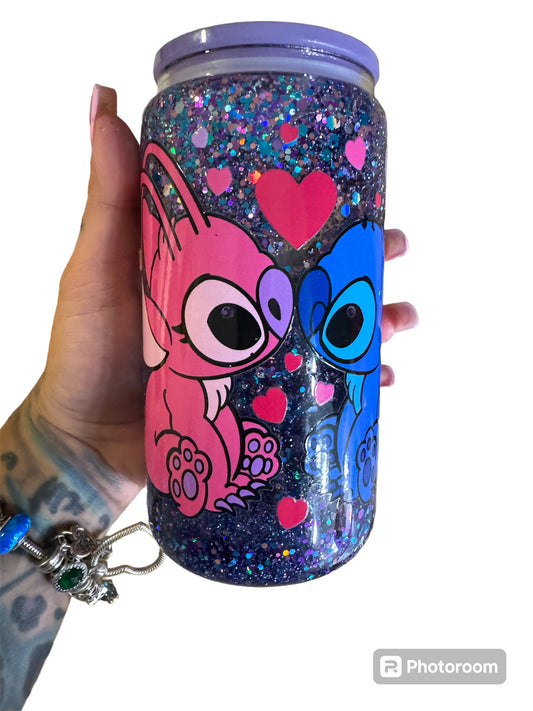 Stitch snowglobe cup