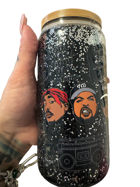 16oz west coast rappers snow globe cup