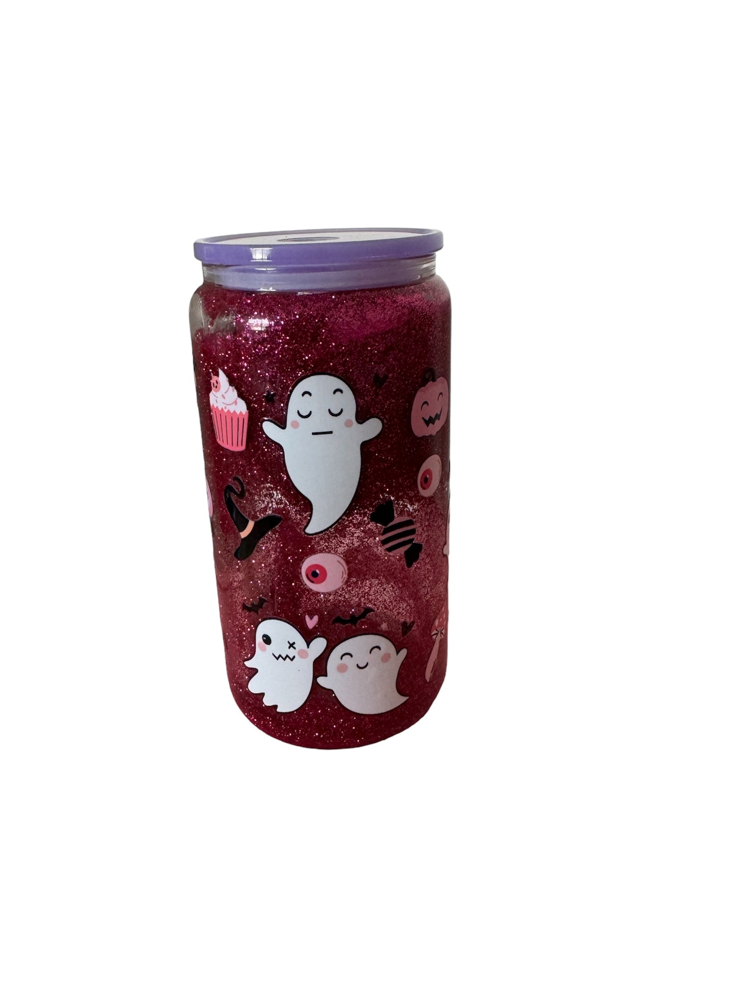 16oz Ghost snowglobe cup with acrylic lid