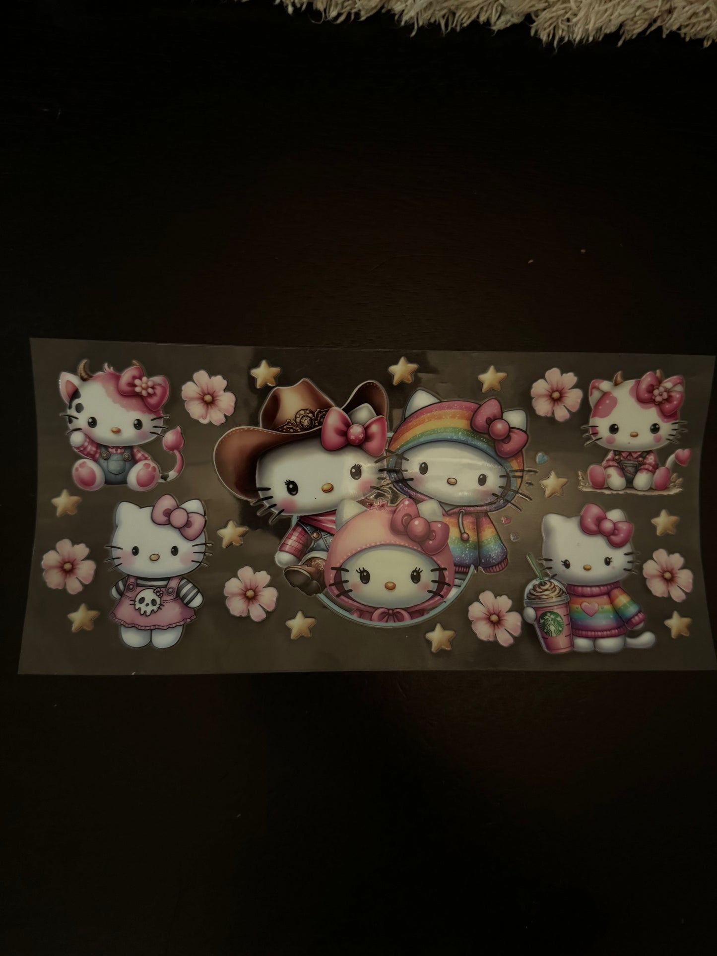 Hello kitty cowboy decal