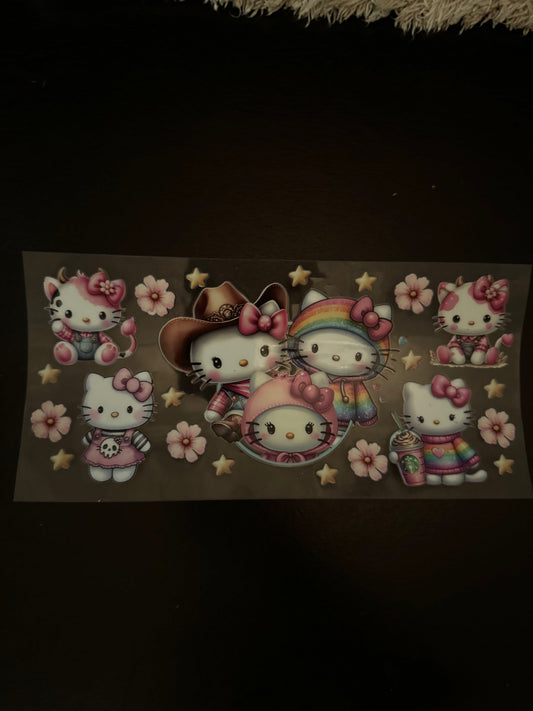 Hello kitty cowboy decal