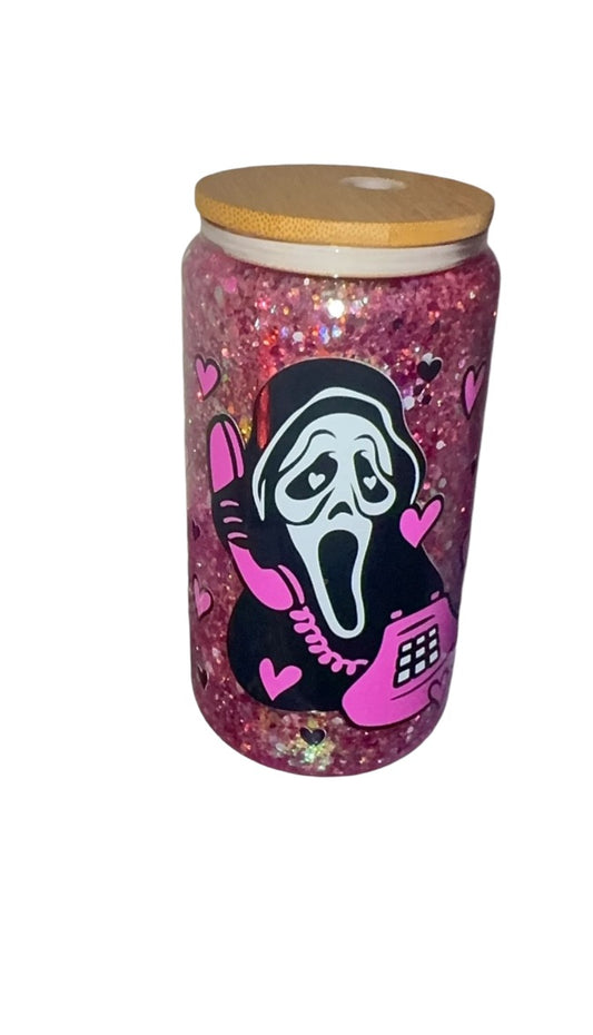 16oz ghostface/scream snowglobe cup